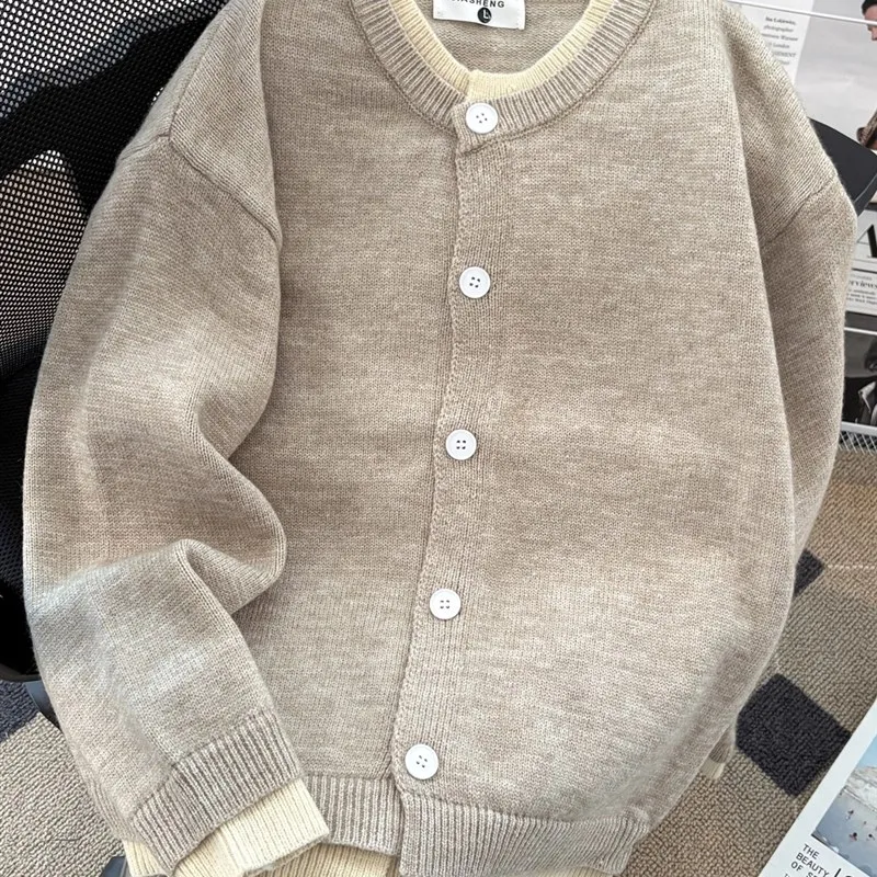 Men's Loose Knitted Cardigan Sweater Button up Color Blo Casual Sle Long Sve round Ne Elastic Fabric Autumn Winter Wear
Men's Loose Knitted Cardigan Sweater Button up Color Blo Casual Sle Long Sve round Ne Elastic Fabric Autumn Winter Wear