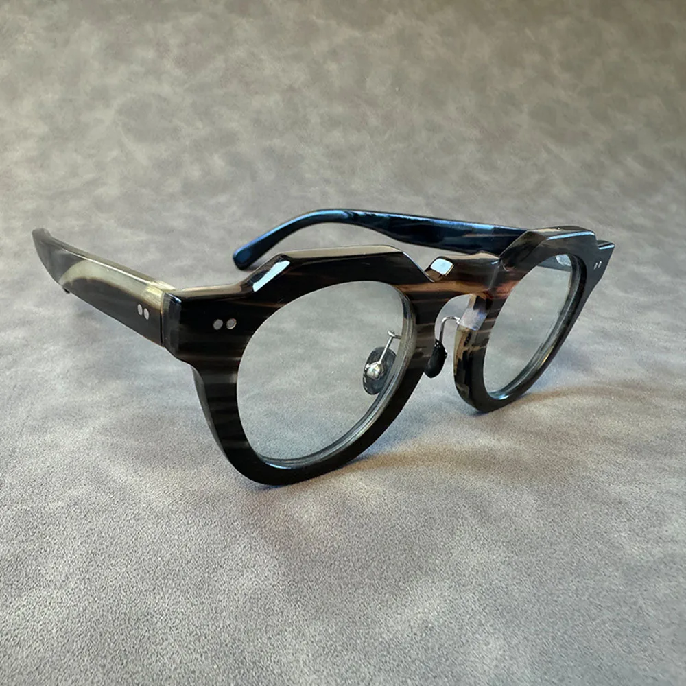 Eyeglass Frames Retro Unique Classic Striped Handmade Natural Horn Reading Prescription Women's Man Glasses Frames Eyewear
Eyeglass Frames Retro Unique Classic Striped Handmade Natural Horn Reading Prescription Women's Man Glasses Frames Eyewear
