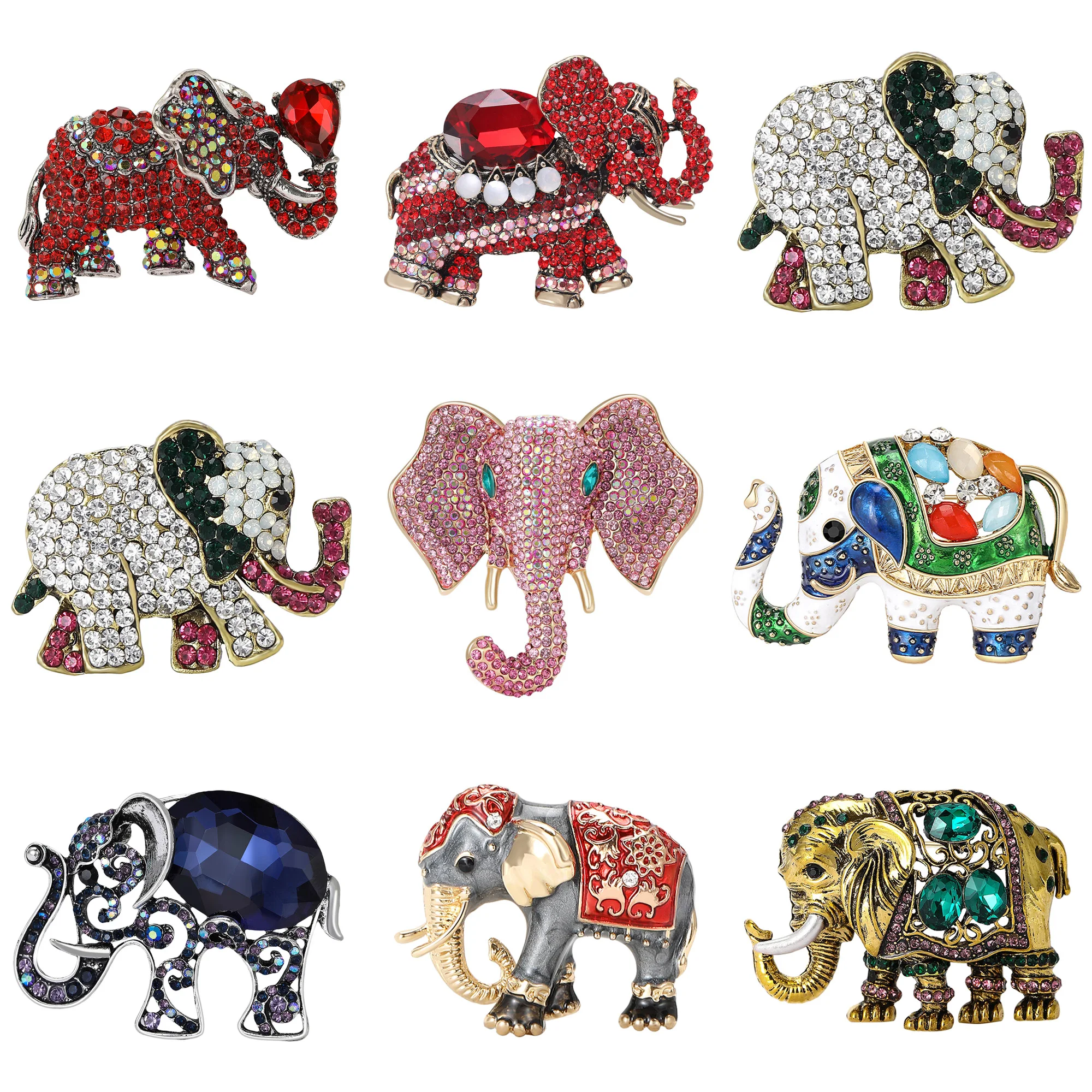 Luxury Rhinestone Elephant Brooches for Women Unisex Enamel Animal Pins Office Party Friend Fashion Gifts Jewelry Accessories
Luxury Rhinestone Elephant Brooches for Women Unisex Enamel Animal Pins Office Party Friend Fashion Gifts Jewelry Accessories