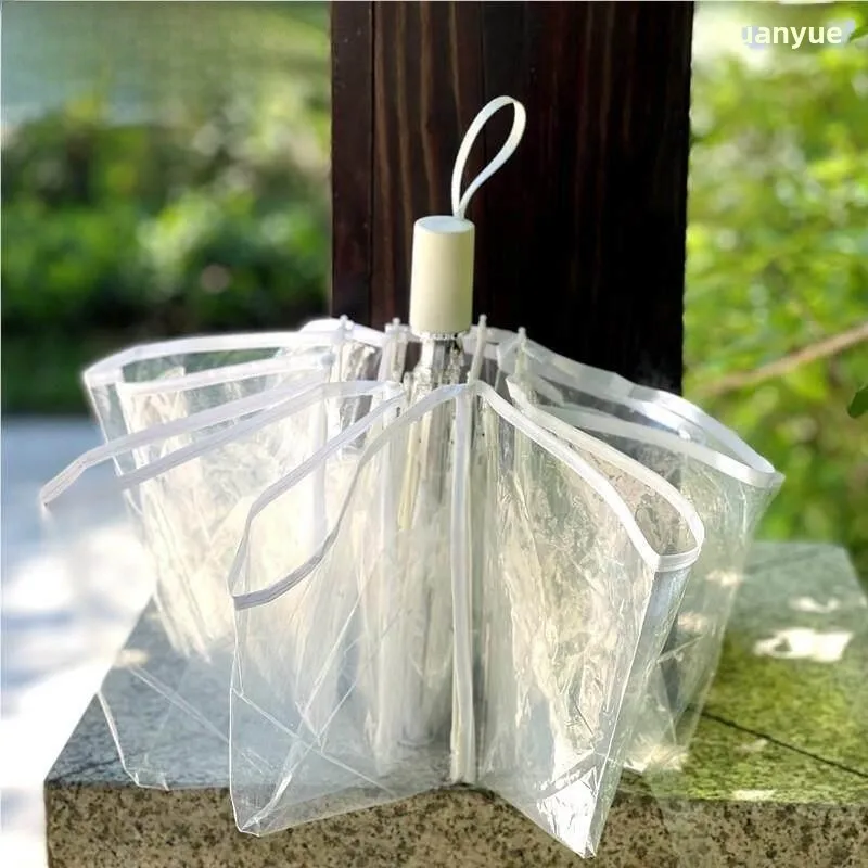 Korean Style White Umbrella Transparent Hand Open Umbrella Unisex Clear Rain Umbrella Three Umbrella Holder Storage
Korean Style White Umbrella Transparent Hand Open Umbrella Unisex Clear Rain Umbrella Three Umbrella Holder Storage
