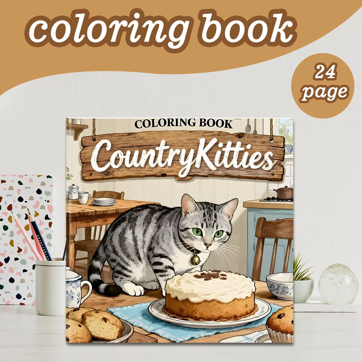 Country Kitties Adult Coloring Book 24 Pages Adorable Rural Cat Scenes Relaxing Art Therapy Mindfulness Gift
Country Kitties Adult Coloring Book 24 Pages Adorable Rural Cat Scenes Relaxing Art Therapy Mindfulness Gift