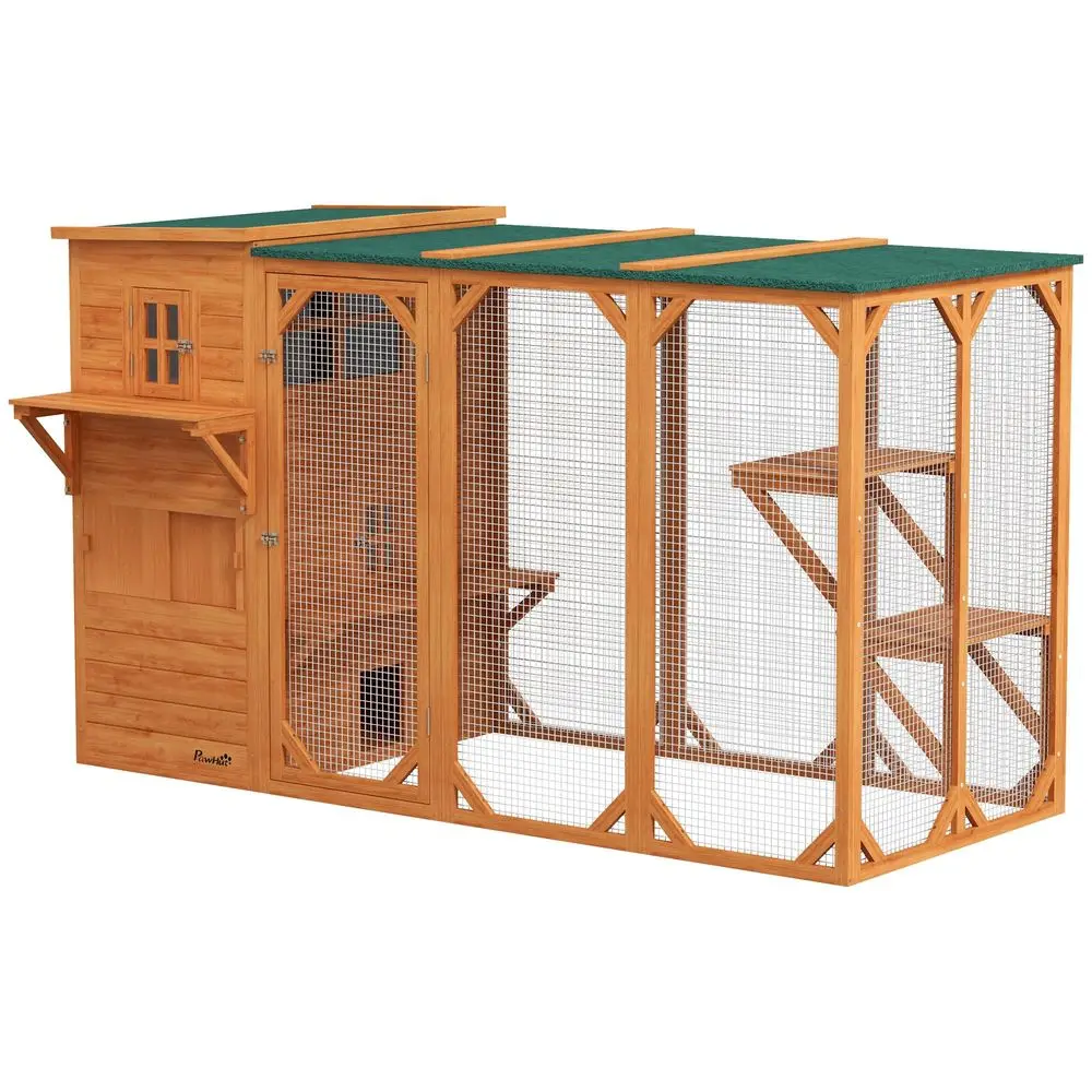 Catio Outdoor Cat Enclosure, Large Wood Kitten Cat House Enclosure with 3Level Design, Weatherproof Roof, Big Hiding Areas, Mul
Catio Outdoor Cat Enclosure, Large Wood Kitten Cat House Enclosure with 3Level Design, Weatherproof Roof, Big Hiding Areas, Mul