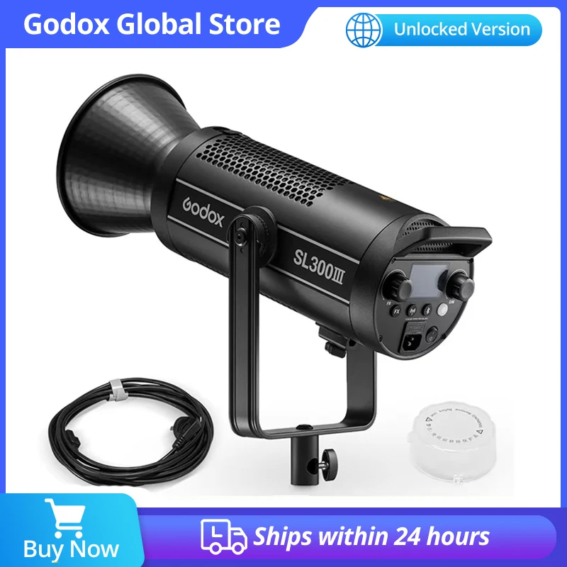 Godox SL300III SL-300W III LED Video Light 200W Bowens Mount Daylight Balanced 5600K 2.4G Wireless X System Control by Godox APP
Godox SL300III SL-300W III LED Video Light 200W Bowens Mount Daylight Balanced 5600K 2.4G Wireless X System Control by Godox APP