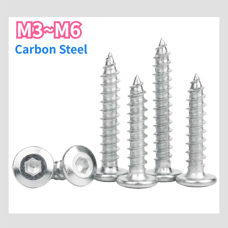 Винт с плоской головкой и головкой под торцевой ключ M3 M3.5 M4 M5 M6 Саморез с шестигранной головкой из оцинкованной углеродистой стали
Винт с плоской головкой и головкой под торцевой ключ M3 M3.5 M4 M5 M6 Саморез с шестигранной головкой из оцинкованной углеродистой стали