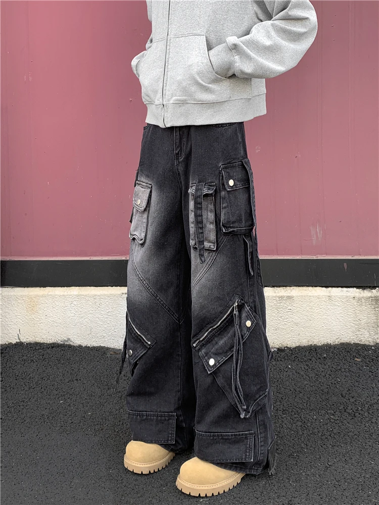 Waed Vintage Men's Jeans Loose Wide Leg Straight Tube Long Pants Autumn Faion Brand Woout Multi ket American Sle
Waed Vintage Men's Jeans Loose Wide Leg Straight Tube Long Pants Autumn Faion Brand Woout Multi ket American Sle