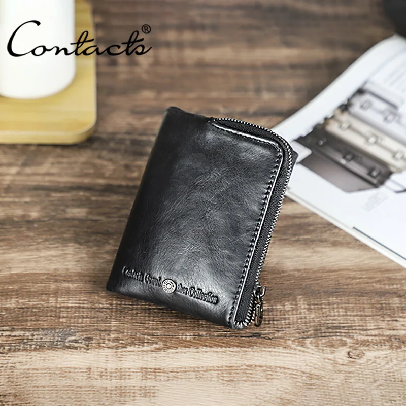 CONTACT'0 Retro Genuine Leather Wallet Men Zipper Coin Purse Quality Women Money Purse RFID Travel Business Gift Card Wallet
CONTACT'0 Retro Genuine Leather Wallet Men Zipper Coin Purse Quality Women Money Purse RFID Travel Business Gift Card Wallet