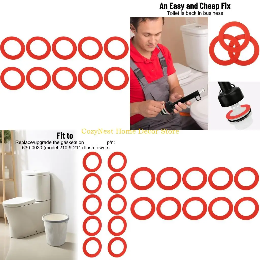92MF 10Pcs Soft Silicone Flush Valves Gaskets Toilet Seal Washers Durability
92MF 10Pcs Soft Silicone Flush Valves Gaskets Toilet Seal Washers Durability