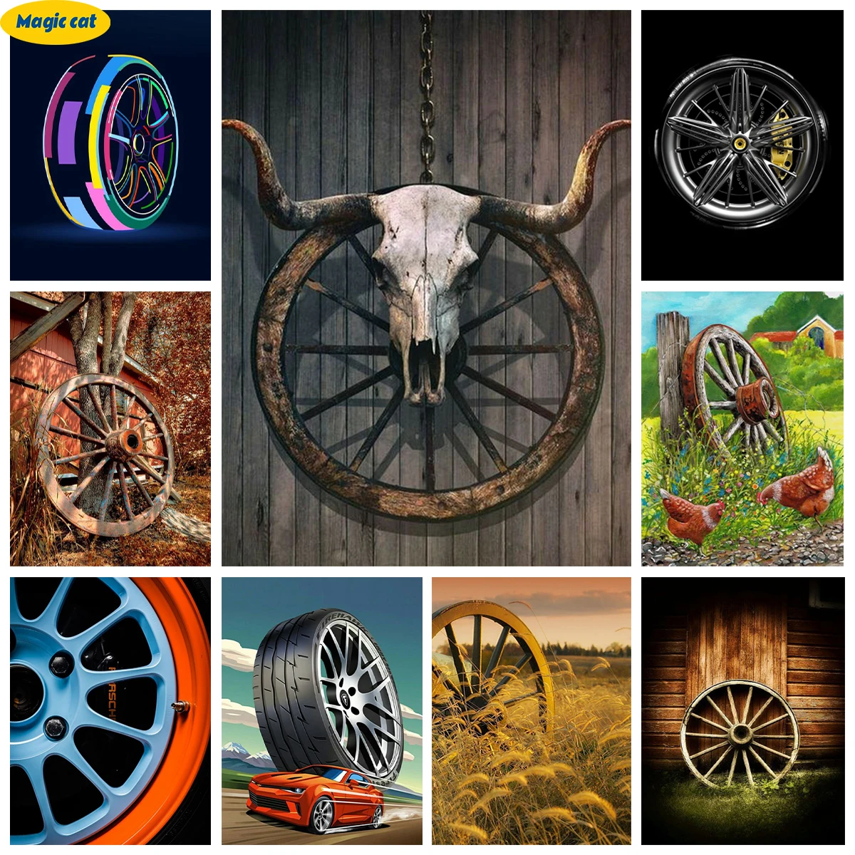 Retro Wheel Diamond Art Painting Car Wheel Diy Diamond Embroidery Rhinestones Cross Stitch Adult Handmade Mural Home Wall Decor
Retro Wheel Diamond Art Painting Car Wheel Diy Diamond Embroidery Rhinestones Cross Stitch Adult Handmade Mural Home Wall Decor
