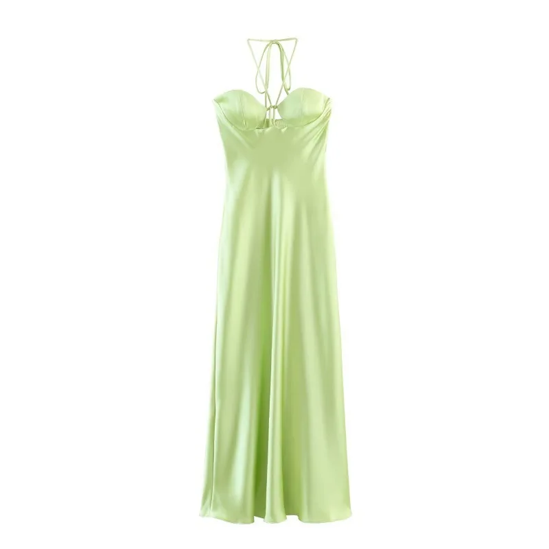 Dave&di Silk Textured Backless Camisole Dress Woman Clothes Dress Elegant Party Dresses Vestidos Women's Dress
Dave&di Silk Textured Backless Camisole Dress Woman Clothes Dress Elegant Party Dresses Vestidos Women's Dress