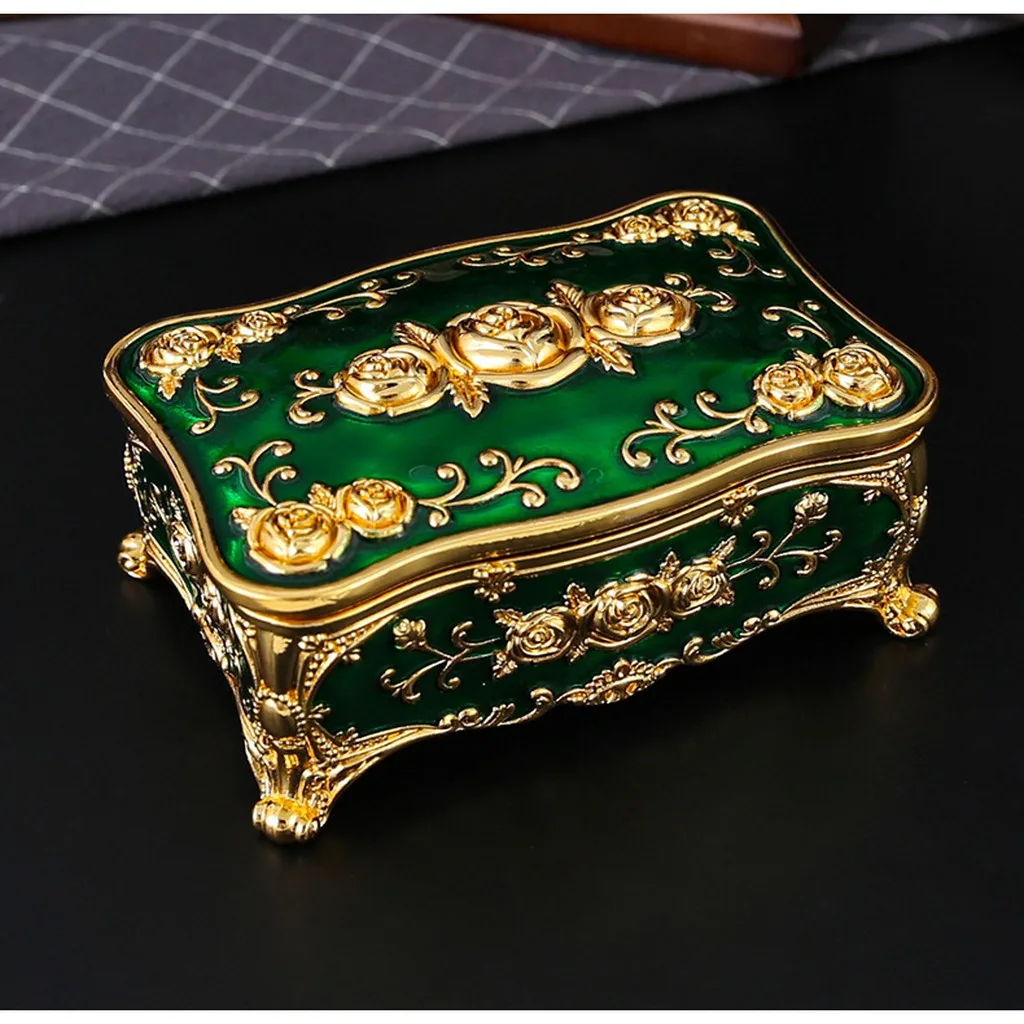 Jewelry Storage Box Compact Rose Trinket Box Vintage Trinket Organizer Embossed Metal Jewelry Box For Jewelry Organization
Jewelry Storage Box Compact Rose Trinket Box Vintage Trinket Organizer Embossed Metal Jewelry Box For Jewelry Organization