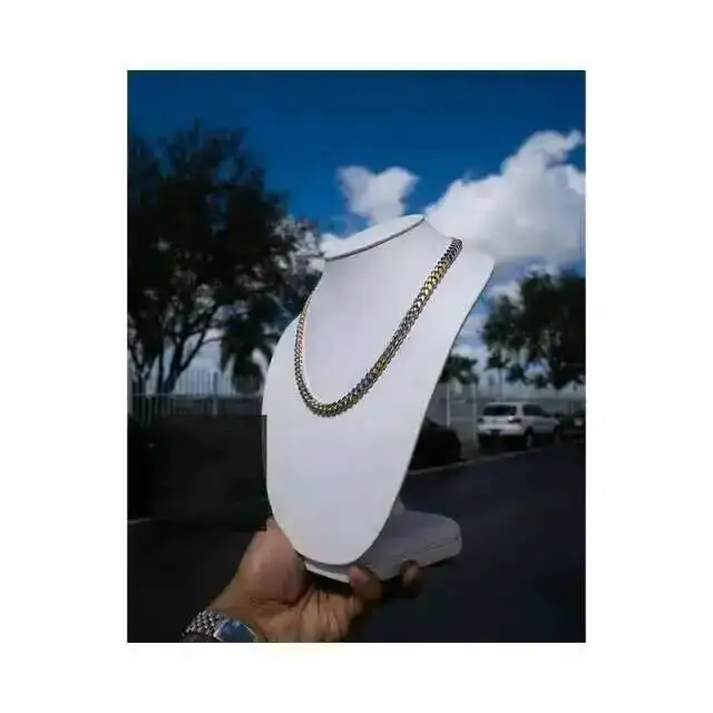 Кубинская цепочка ручной работы Miami с граммами, тяжелая цельная цепочка из стерлингового серебра 925 пробы с позолоченным бордюрным покрытием для мужчин и женщин, цепочка в стиле хип-хоп
Кубинская цепочка ручной работы Miami с граммами, тяжелая цельная цепочка из стерлингового серебра 925 пробы с позолоченным бордюрным покрытием для мужчин и женщин, цепочка в стиле хип-хоп