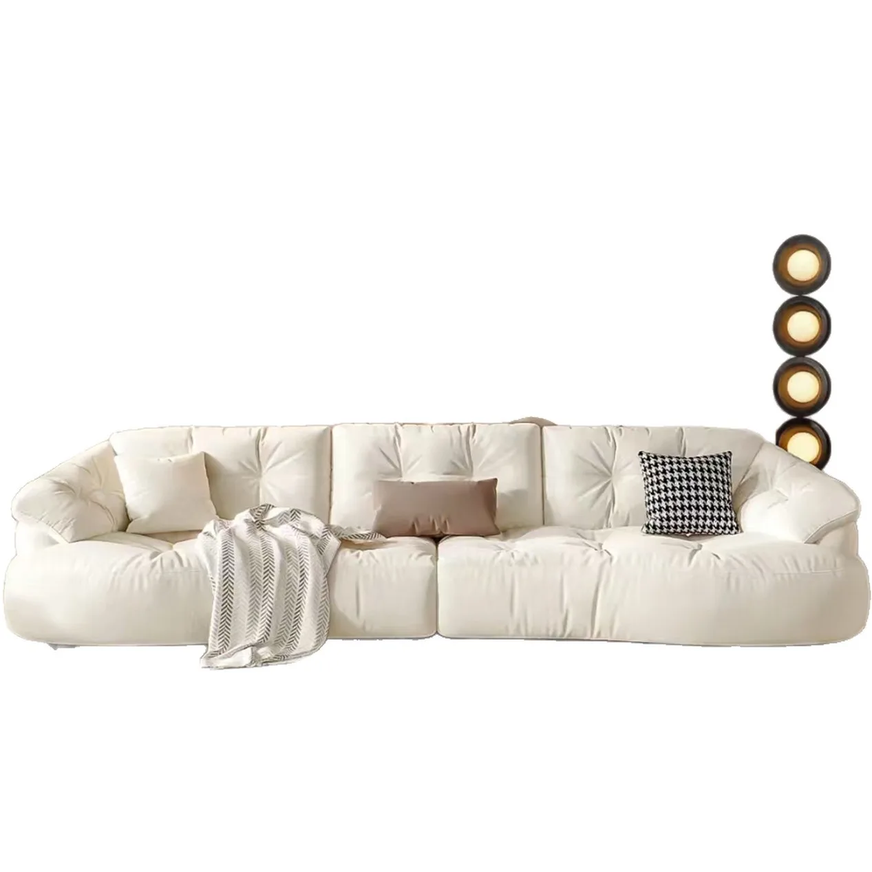 Yjq French fabric sofa modern simple living room small apartment straight row three-person sofa
Yjq French fabric sofa modern simple living room small apartment straight row three-person sofa