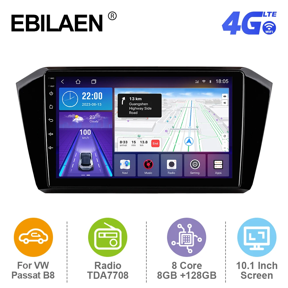 Автомагнитола EBILAEN для Volkswagen Passat B8, мультимедийная стерео-система на Android 12, с GPS, Wi-Fi, RDS, 4G, 2015
Автомагнитола EBILAEN для Volkswagen Passat B8, мультимедийная стерео-система на Android 12, с GPS, Wi-Fi, RDS, 4G, 2015