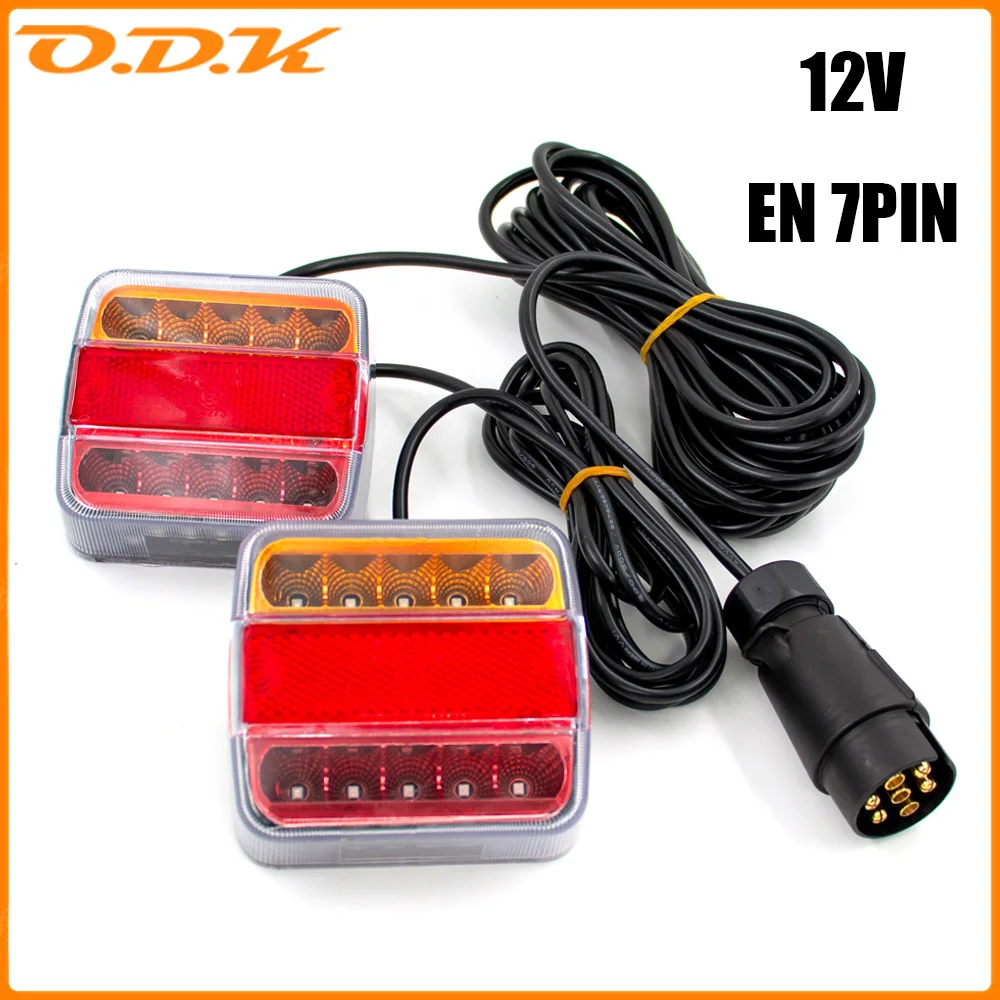 1 Set 12V Universal Rear Towing Trailer Tail Light 14 LED 7.5m+2.5m Cable 7 Pin Brake Stop Waterproof License Number Plate Lamp
1 Set 12V Universal Rear Towing Trailer Tail Light 14 LED 7.5m+2.5m Cable 7 Pin Brake Stop Waterproof License Number Plate Lamp