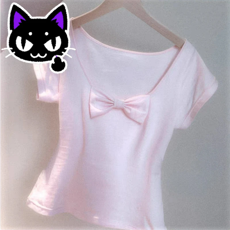 2025 misa hot sale Pink Cotton T-Shirt Women Summer Cute Bowknot Tops Tee Sweet Girls Solid Casual Slim Fashion TShirt Kawaii Cl
2025 misa hot sale Pink Cotton T-Shirt Women Summer Cute Bowknot Tops Tee Sweet Girls Solid Casual Slim Fashion TShirt Kawaii Cl
