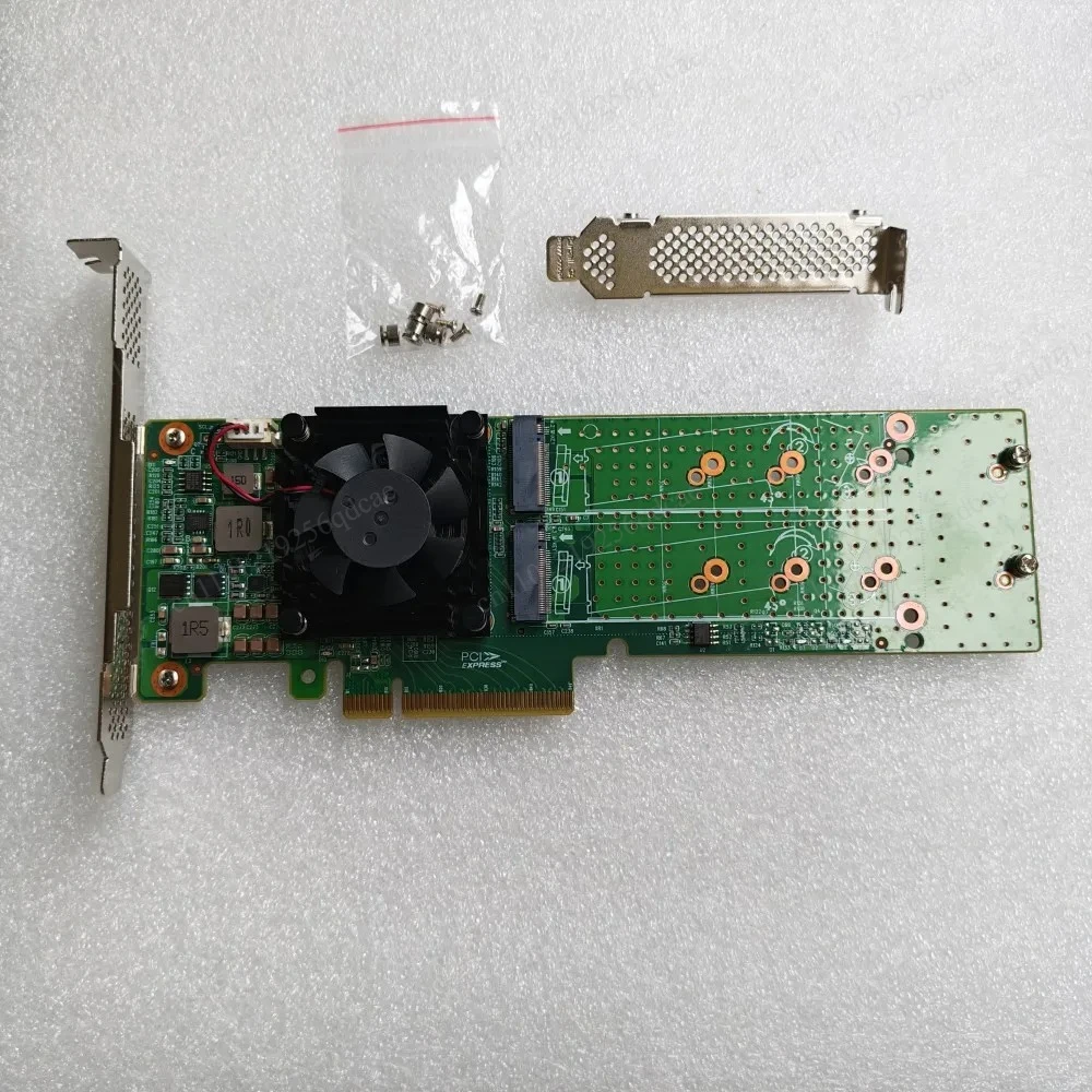 PCIe 3.0 x8 to 4x M.2 NVMe SSD Adapter Card with PLX8747 and Low Profile Support
PCIe 3.0 x8 to 4x M.2 NVMe SSD Adapter Card with PLX8747 and Low Profile Support