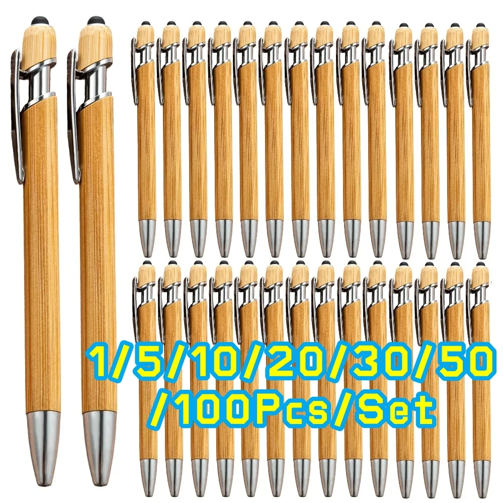1-100pcs Bullet Type 1.0 Bamboo Stylus Ballpoint Pen Touch Screen Capacitive Pen for Advertising Promotion Gifts
1-100pcs Bullet Type 1.0 Bamboo Stylus Ballpoint Pen Touch Screen Capacitive Pen for Advertising Promotion Gifts