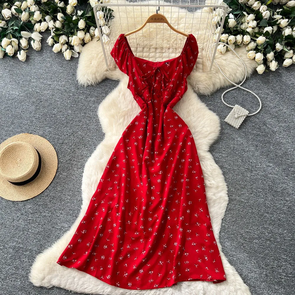 Hot Selling French Polka Dot Dress Summer A Line Skirt Square Neck Waist Slim Long Dress Casual Daily Women Elegant Dresses
Hot Selling French Polka Dot Dress Summer A Line Skirt Square Neck Waist Slim Long Dress Casual Daily Women Elegant Dresses