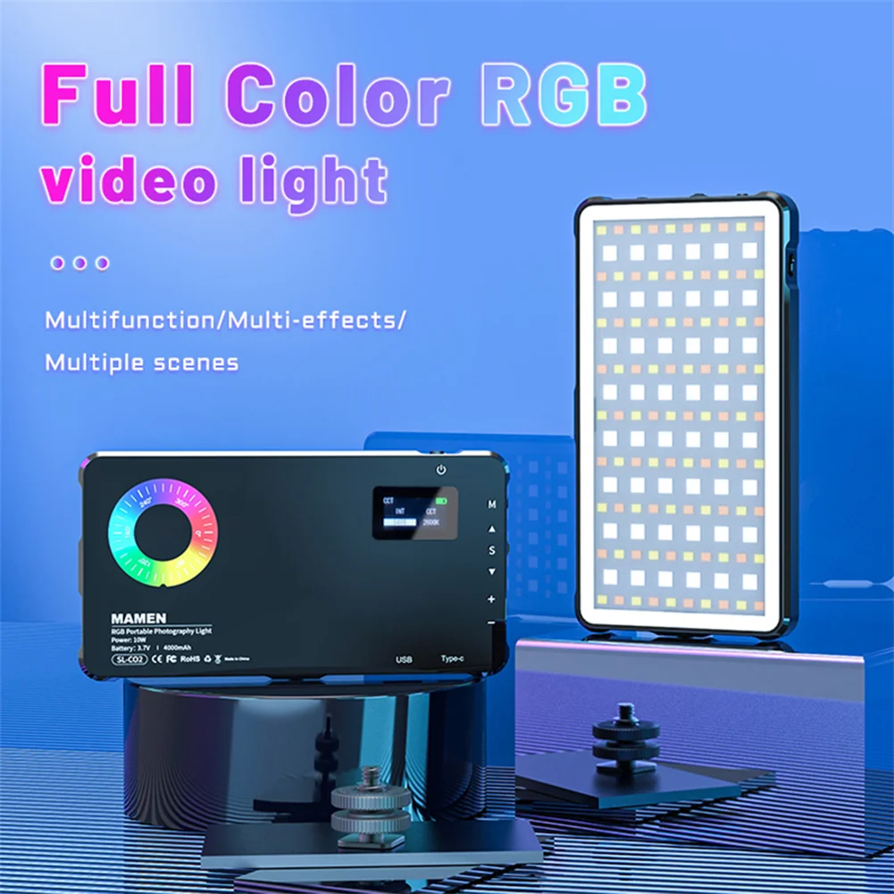 SL-C02 RGB LED Camera Light 2500K-9000K Dual Color Temperature Photography Light Fill Light Portable RGB For Live Broadcast
SL-C02 RGB LED Camera Light 2500K-9000K Dual Color Temperature Photography Light Fill Light Portable RGB For Live Broadcast