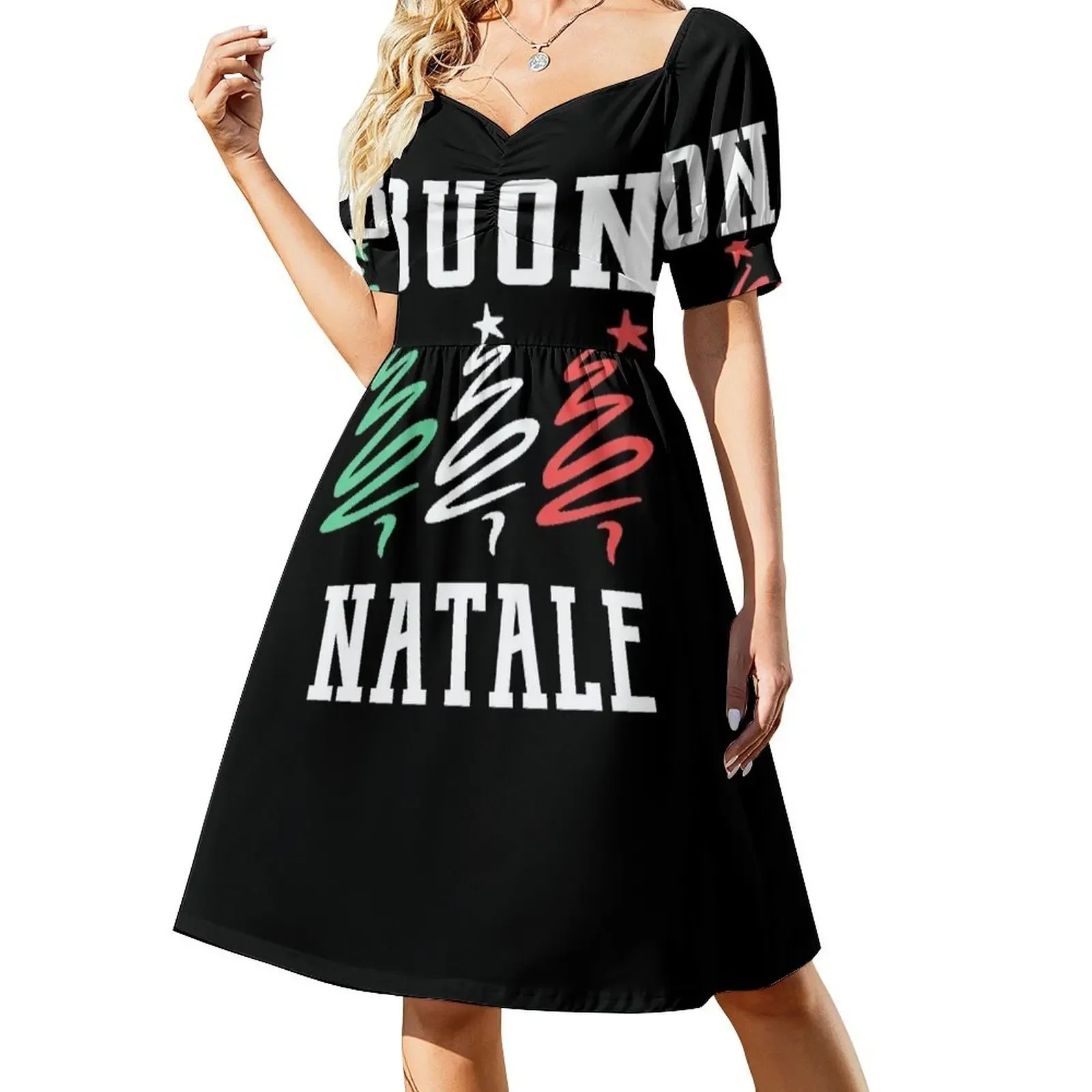 Buon Natale Italian Flag Trees Christmas Short-Sleeved Dress Party dresses for women Evening gown women's fashion dresses Dress
Buon Natale Italian Flag Trees Christmas Short-Sleeved Dress Party dresses for women Evening gown women's fashion dresses Dress