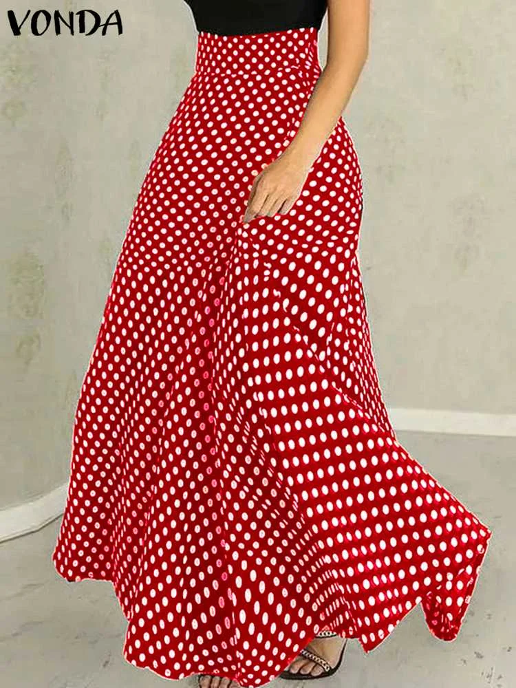 VONDA Oversized Women High Waist Long Skirts Elegant Dot Point Printed Maxi Skirts Casual Vintage Pleated Bohemian Party Bottoms
VONDA Oversized Women High Waist Long Skirts Elegant Dot Point Printed Maxi Skirts Casual Vintage Pleated Bohemian Party Bottoms