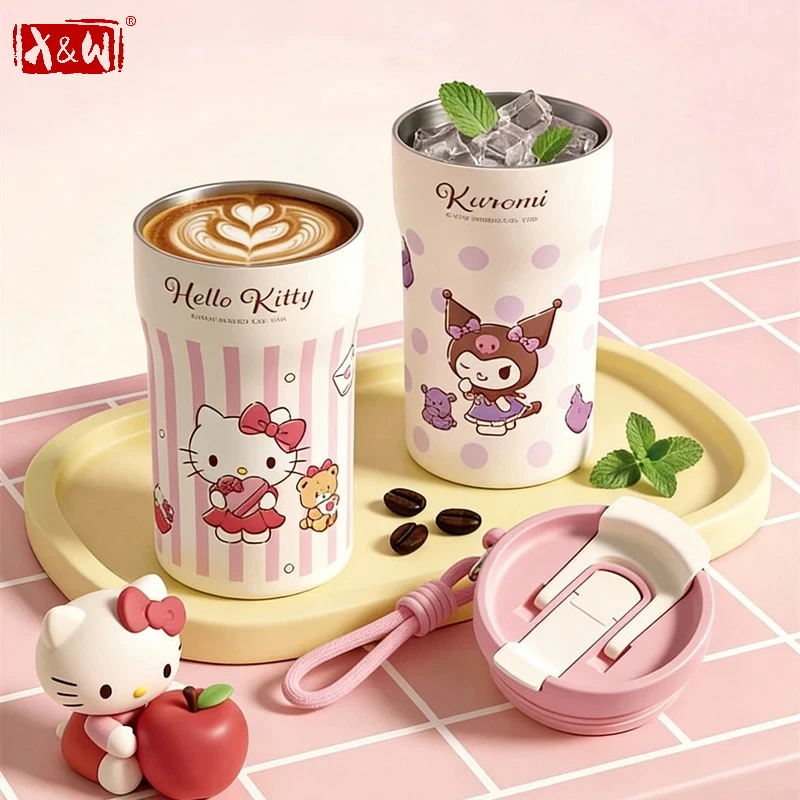 X&W For Sanrio Thermal Cup 316 Stainless Steel Cartoon Hello Kitty Insulated Cup Coffee Cup Keep Hot & Cold Straw Water Cup Gift
X&W For Sanrio Thermal Cup 316 Stainless Steel Cartoon Hello Kitty Insulated Cup Coffee Cup Keep Hot & Cold Straw Water Cup Gift