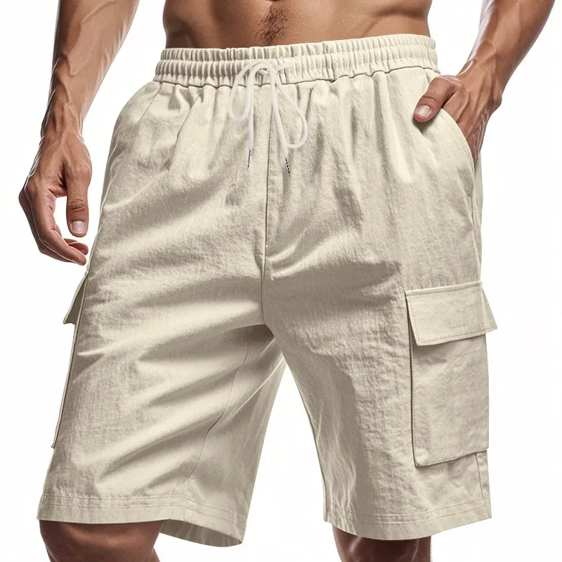 Multi-pocket Cargo Shorts Men's Casual Loose Linen Sweatpants Straight Cropped Pants Gym Shorts Men Clothing Basketball Shorts
Multi-pocket Cargo Shorts Men's Casual Loose Linen Sweatpants Straight Cropped Pants Gym Shorts Men Clothing Basketball Shorts