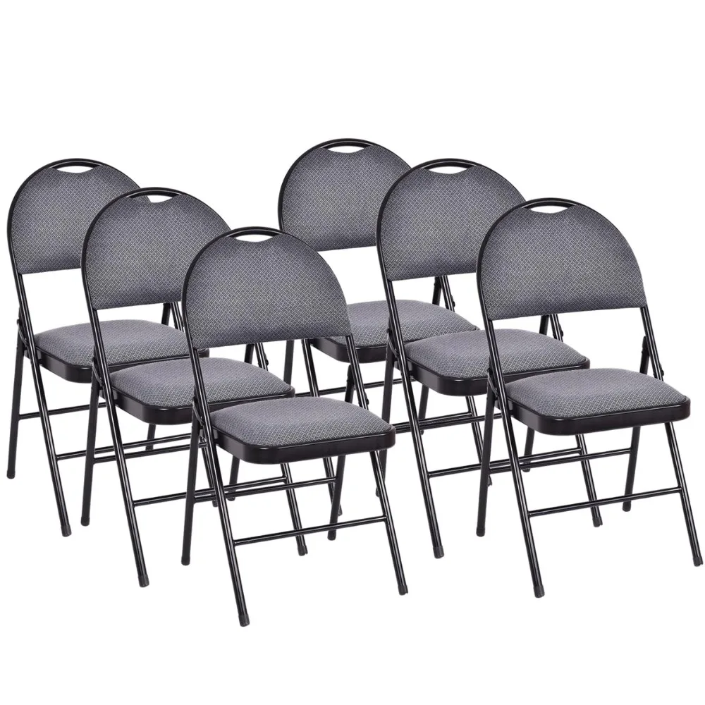 6-Pcs Folding Chairs Set - Foldable Dining Chairs with Upholstered Seat, Non-Slip Footpads, Commercial Guest, Customized
6-Pcs Folding Chairs Set - Foldable Dining Chairs with Upholstered Seat, Non-Slip Footpads, Commercial Guest, Customized
