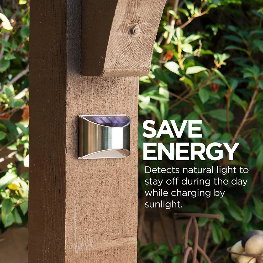 Solar Lights Outdoor Powered Garden Wall Lamps for Use LED outside Lighting Silver
Solar Lights Outdoor Powered Garden Wall Lamps for Use LED outside Lighting Silver