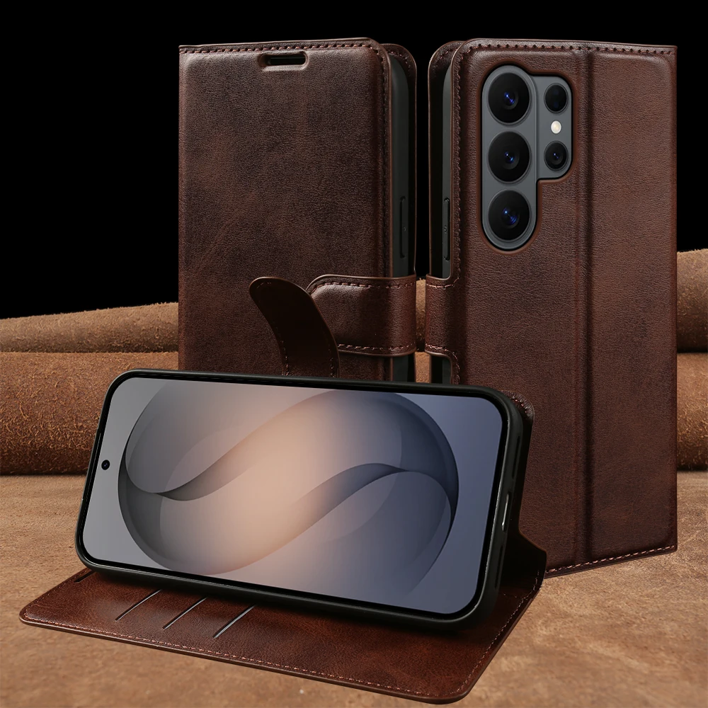 Premium Calf Leather Flip Case for Samsung Galaxy S26 Ultra S25 FE S24 Plus S23 S22 S21 Phone Wallet Case Cover Funda Para Coque
Premium Calf Leather Flip Case for Samsung Galaxy S26 Ultra S25 FE S24 Plus S23 S22 S21 Phone Wallet Case Cover Funda Para Coque