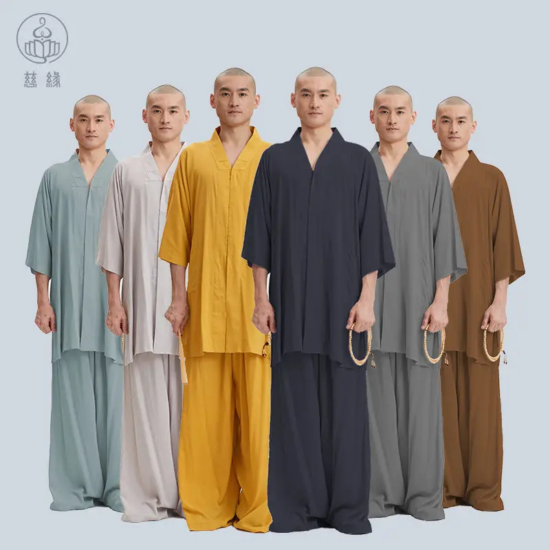 High Quality Dark Placket Monk Costume Summer Cool Thin Gown Men and Women Small Shirt Short Suit Meditation Monk's Clothes
High Quality Dark Placket Monk Costume Summer Cool Thin Gown Men and Women Small Shirt Short Suit Meditation Monk's Clothes