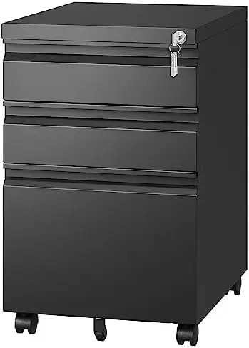 3 Drawer Mobile File Cabinet with Lock,Under Desk Metal Filing Cabinets for Home Office Organizer
3 Drawer Mobile File Cabinet with Lock,Under Desk Metal Filing Cabinets for Home Office Organizer