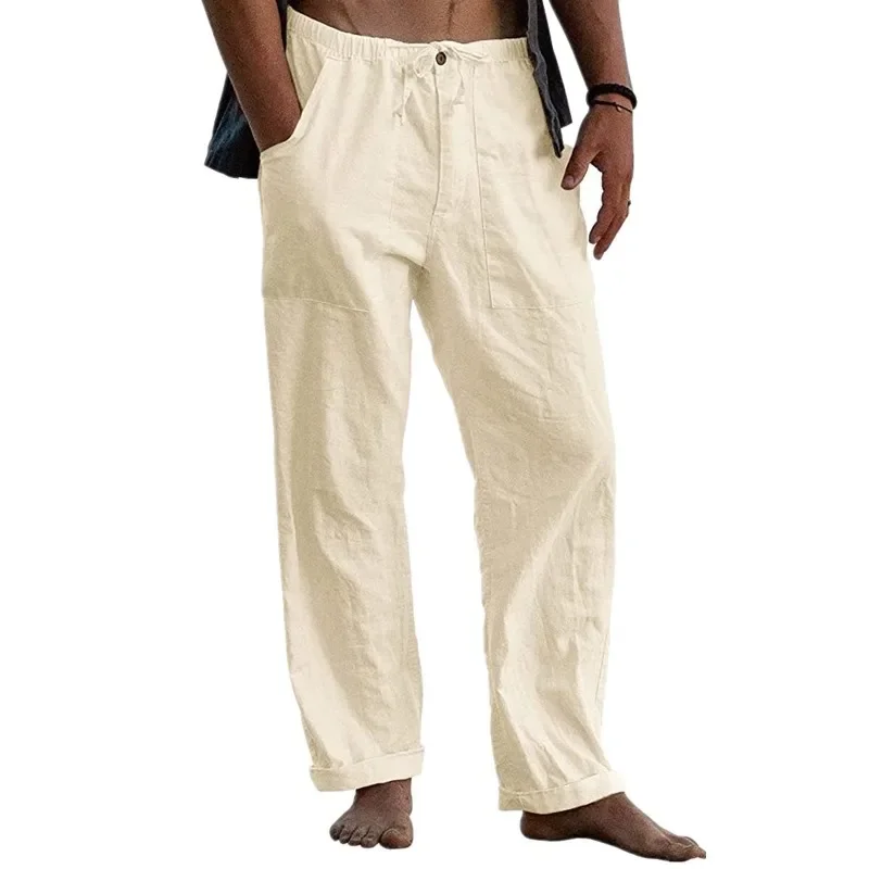 Men's High Street Cotton Linen Long Pants Summer Solid Color Breathable Linen Trousers Male Elastic Waist Casual Pants S-5XL
Men's High Street Cotton Linen Long Pants Summer Solid Color Breathable Linen Trousers Male Elastic Waist Casual Pants S-5XL