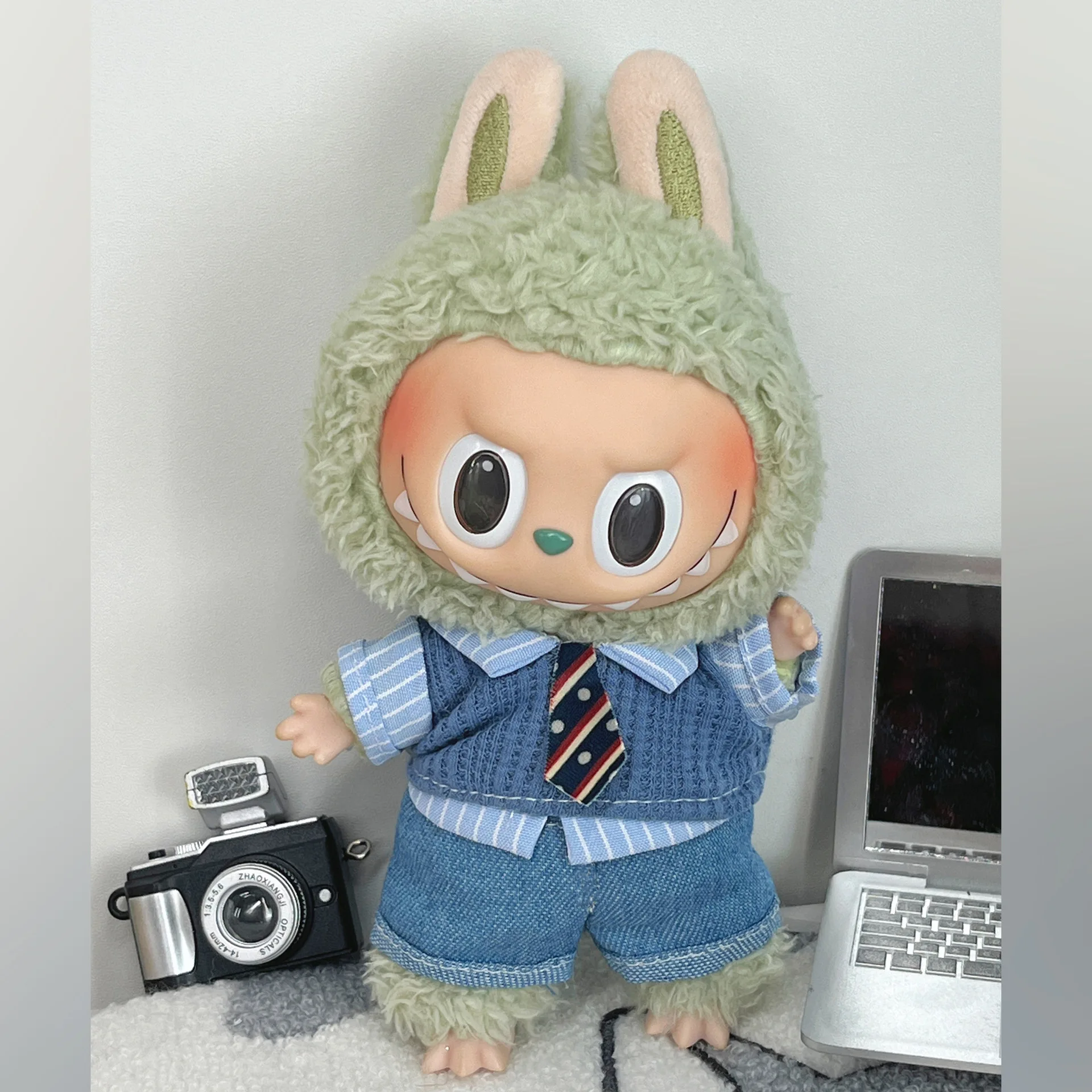 For 17cm labubu 10cm cotton doll v1/v2/v3 baby clothes cool sweater doll can be worn for labubu accessories Cute Decoration Litt
For 17cm labubu 10cm cotton doll v1/v2/v3 baby clothes cool sweater doll can be worn for labubu accessories Cute Decoration Litt