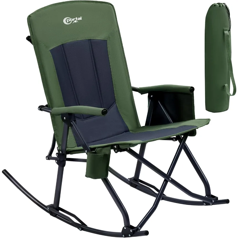 PORTAL Oversized Folding Rocking Camping Chair Portable Outdoor Rocker with High Back Hard Armrests Carry Bag, Supports 400 lbs,
PORTAL Oversized Folding Rocking Camping Chair Portable Outdoor Rocker with High Back Hard Armrests Carry Bag, Supports 400 lbs,