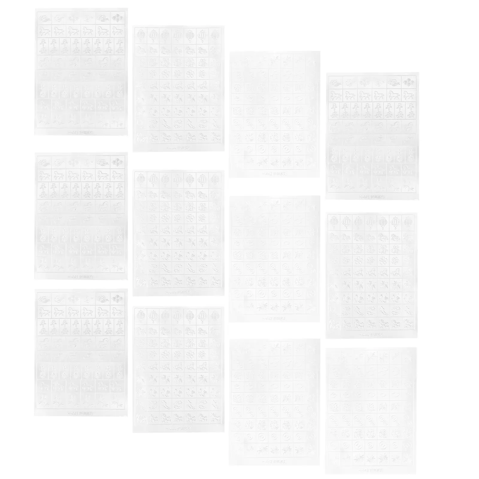 12Pcs Nail Art Stickers Hollow Patterns Chinese New Year Self Adhesive DIY Decals Holiday Nail Template Clear Design Sheets
12Pcs Nail Art Stickers Hollow Patterns Chinese New Year Self Adhesive DIY Decals Holiday Nail Template Clear Design Sheets