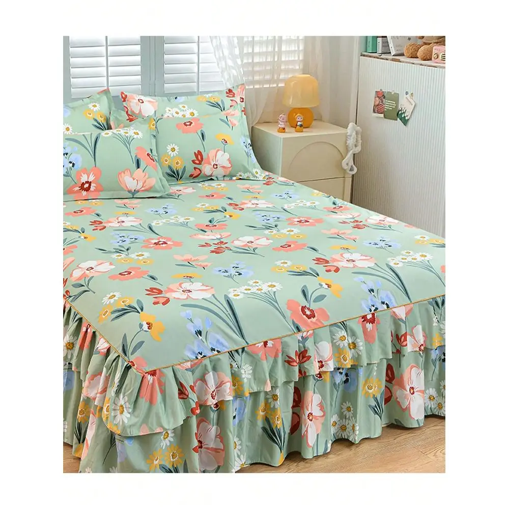 Bed Skirt Set 1 Bed Skirt 2 Pillow Shams, With Ruffled Details, Soft And Breathable, Suitable Bedroom Decor
Bed Skirt Set 1 Bed Skirt 2 Pillow Shams, With Ruffled Details, Soft And Breathable, Suitable Bedroom Decor