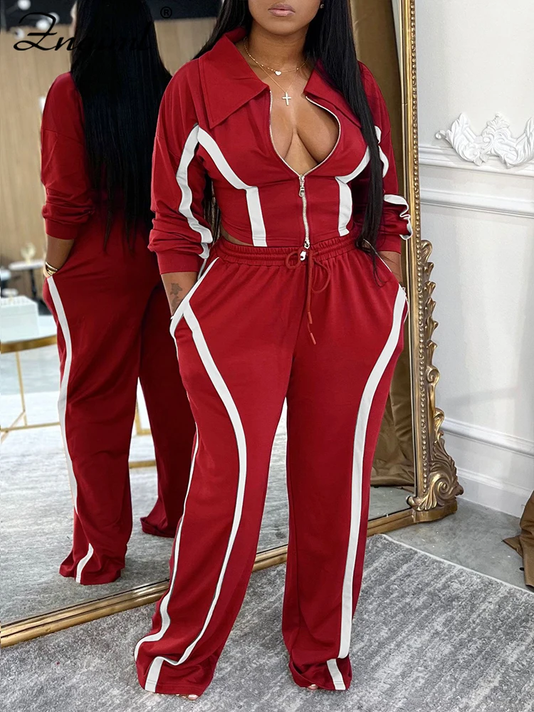 Znaiml Women Stripe Patchwork Long Sleeve Jacket Coat Crop Tops and Straight-Leg Pants 2 Pieces Set Female Street Casual Outfits
Znaiml Women Stripe Patchwork Long Sleeve Jacket Coat Crop Tops and Straight-Leg Pants 2 Pieces Set Female Street Casual Outfits