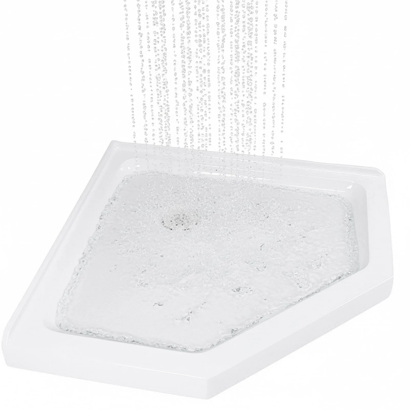 Neo-Angle Shower Base with Corner Drain Shower Tray Non-Slip Textured Surface 37 In. L X 37 In. W for Modern Bathrooms
Neo-Angle Shower Base with Corner Drain Shower Tray Non-Slip Textured Surface 37 In. L X 37 In. W for Modern Bathrooms
