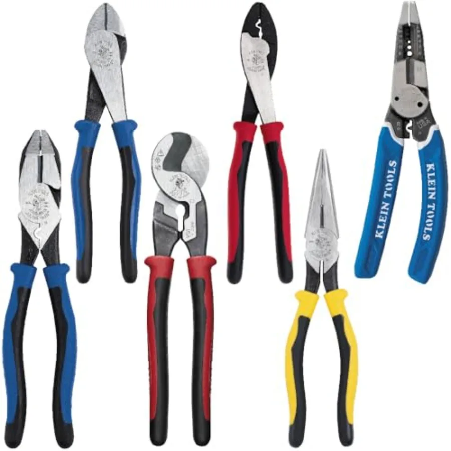 Journeyman Plier Kit Made in USA High Leverage Side Cutting Diagonal Long Nose Pliers to Strip Cut and Crimp Wire 6-Piece
Journeyman Plier Kit Made in USA High Leverage Side Cutting Diagonal Long Nose Pliers to Strip Cut and Crimp Wire 6-Piece