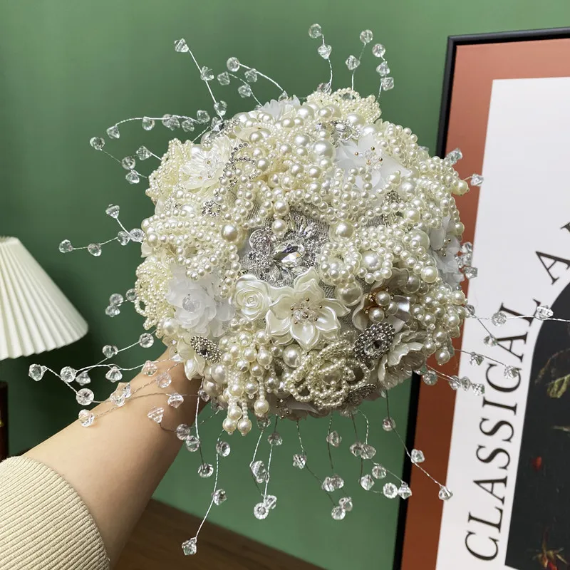 Flowering Bride Wedding Bouquet Pearl Crystal Diamond Wedding Dress Shooting Props Handmade Material Package Finished Product
Flowering Bride Wedding Bouquet Pearl Crystal Diamond Wedding Dress Shooting Props Handmade Material Package Finished Product