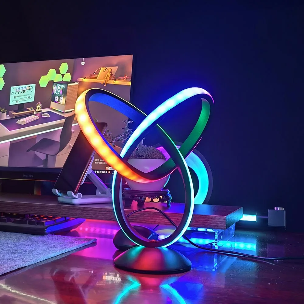 Desktop ambient lights, voice-activated smart lights, music rhythm, bedroom desk lamps
Desktop ambient lights, voice-activated smart lights, music rhythm, bedroom desk lamps