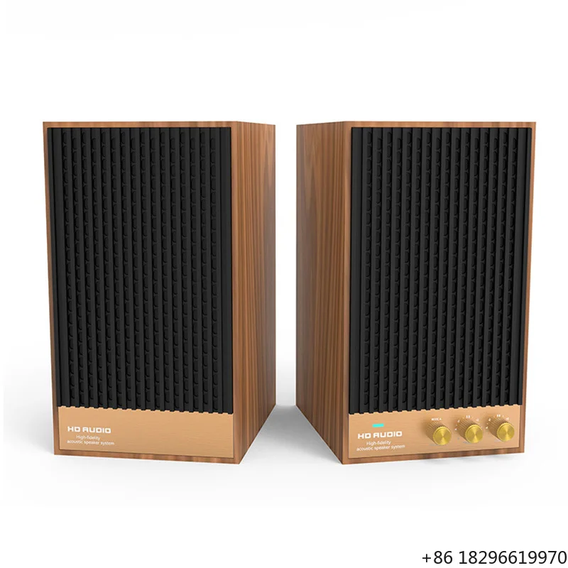 Retro Wooden Bluetooth 5.3 Bookshelf Speaker 4 Drivers 60W High Power HiFi Surround Sound Home Theater Desktop Audio
Retro Wooden Bluetooth 5.3 Bookshelf Speaker 4 Drivers 60W High Power HiFi Surround Sound Home Theater Desktop Audio