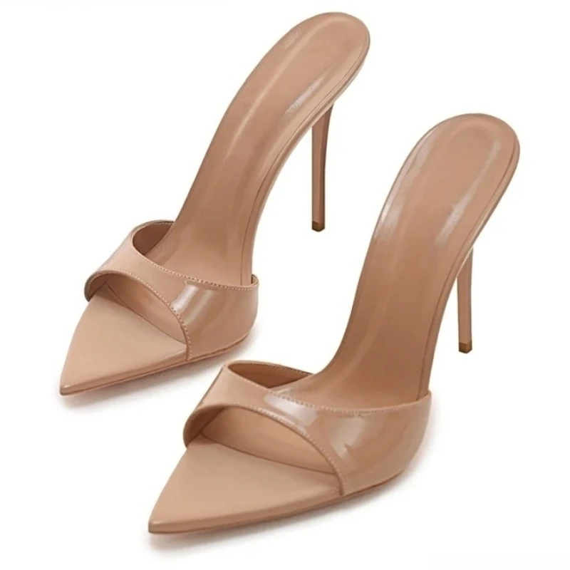 Ladies High Heels Slippers Shoes Fashion Pointed Sexy Patent Leather Women with Open Toes and Party Wedding Stripper Sandals.
Ladies High Heels Slippers Shoes Fashion Pointed Sexy Patent Leather Women with Open Toes and Party Wedding Stripper Sandals.