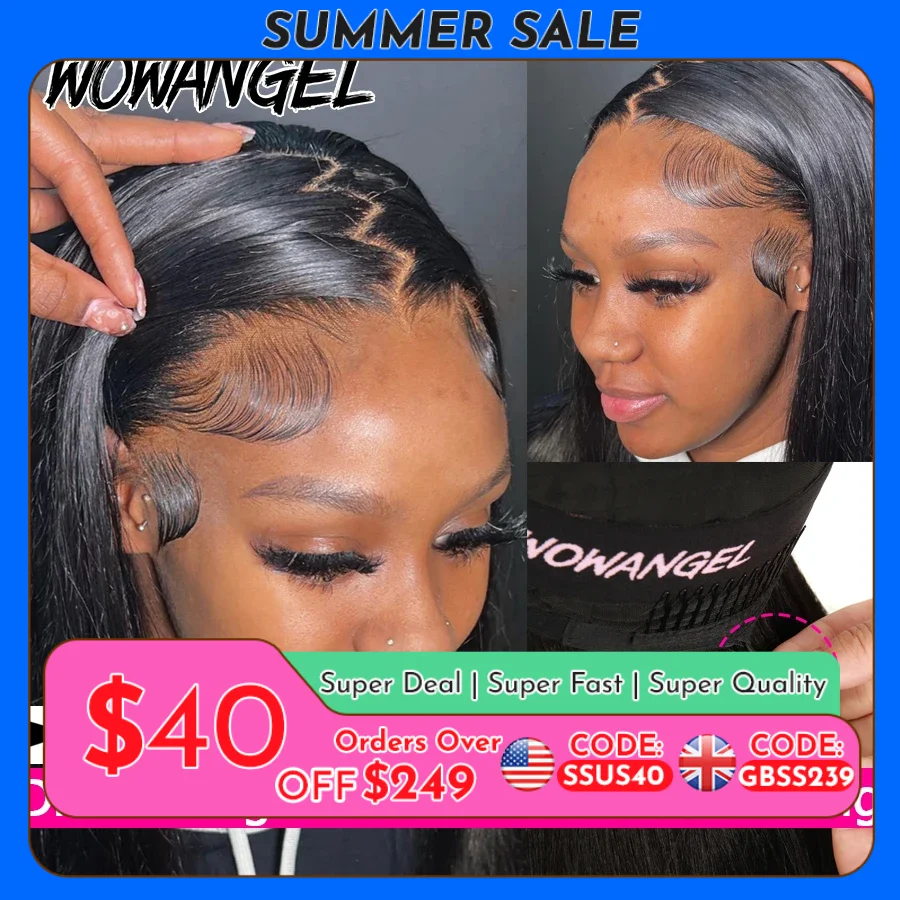 WOWANGEL Pre Everything Glueless Straight Wigs With Drawstring Pre Cut 7x6 HD Lace Closure Wig Bleached Knots 100% Human Hair
WOWANGEL Pre Everything Glueless Straight Wigs With Drawstring Pre Cut 7x6 HD Lace Closure Wig Bleached Knots 100% Human Hair