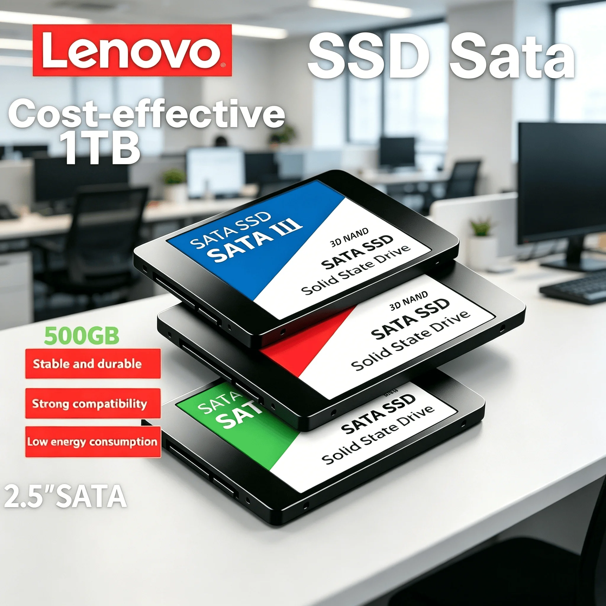 Lenovo 2.5" SATA Internal SSD Solid State Drive 1TB 2TB 4TB For Laptop Desktop Computer HDD Upgrade
Lenovo 2.5" SATA Internal SSD Solid State Drive 1TB 2TB 4TB For Laptop Desktop Computer HDD Upgrade