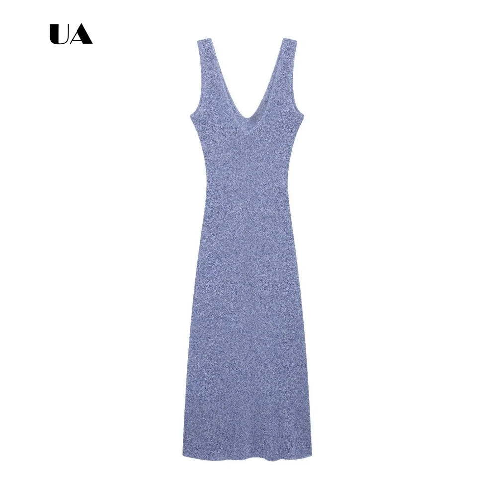 ULBYANRY ELegant Woman's Solid Deep V-neck Long Dress, Casual Blue Sleeveless Mini Dress, Fashionable A-line Pullover Dress
ULBYANRY ELegant Woman's Solid Deep V-neck Long Dress, Casual Blue Sleeveless Mini Dress, Fashionable A-line Pullover Dress