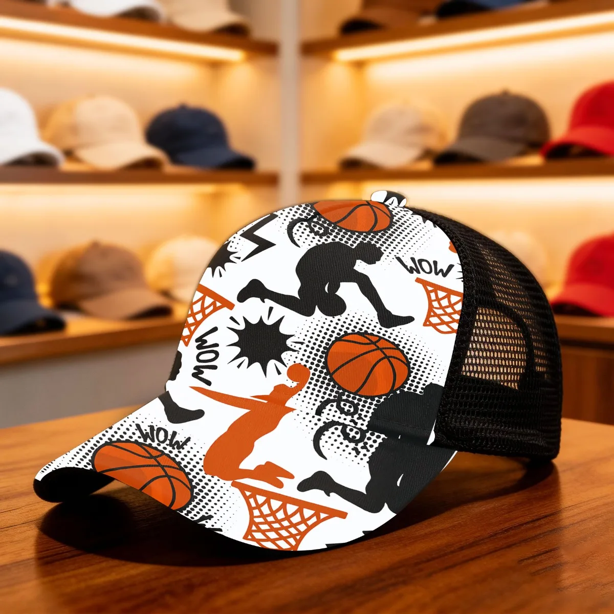 1pc Basketball Action Pattern Adjustable Snapback Cap Mesh Cap Breathable Breathable Design Non-Stretch Fabric
1pc Basketball Action Pattern Adjustable Snapback Cap Mesh Cap Breathable Breathable Design Non-Stretch Fabric