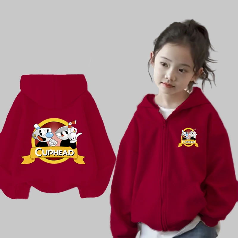 Cool Games Children's Hooded Cardigans Boys and Girls' Clothing Sewing 2-12-year-old Girls' Fun Top Printed Tea Cup Head
Cool Games Children's Hooded Cardigans Boys and Girls' Clothing Sewing 2-12-year-old Girls' Fun Top Printed Tea Cup Head