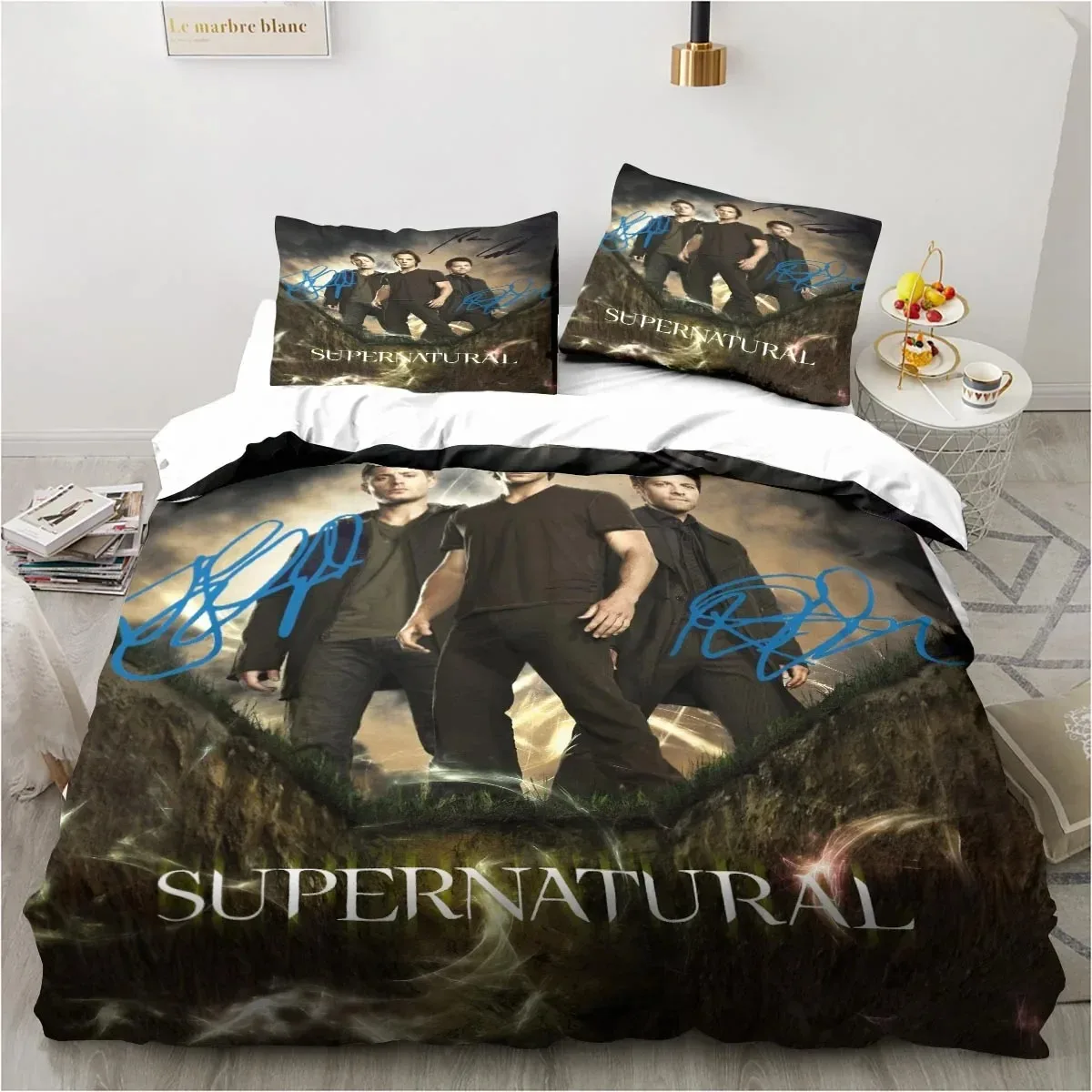 TV series Supernatural Bedding Sets Single Twin Full Queen King Size Bed Linen Kids Girls Bedroom Decor Cartoon Duvet Cover Set
TV series Supernatural Bedding Sets Single Twin Full Queen King Size Bed Linen Kids Girls Bedroom Decor Cartoon Duvet Cover Set